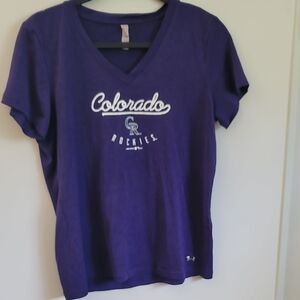 Under Armour Women's Purple Colorado Rockies Tee